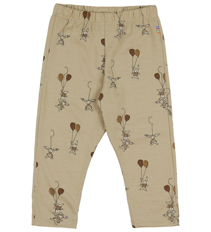 Joha Leggings - Uld - Beige m. Kaniner