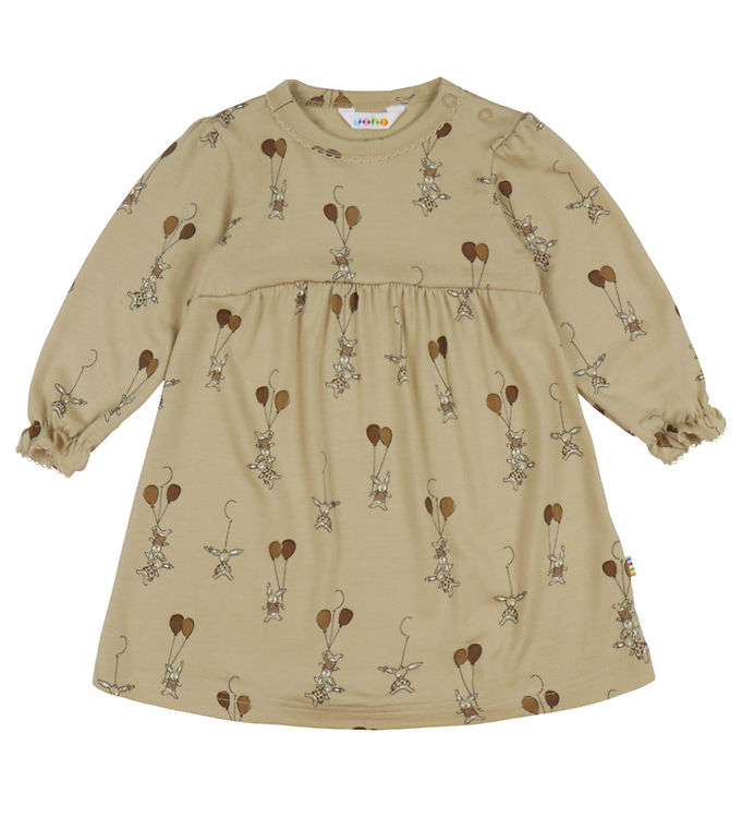 Joha Kjole - Uld - Beige m. Kaniner