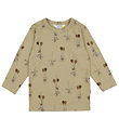 Joha Bluse - Uld - Beige m. Kaniner Joha Bluse - Uld - Beige m. Kaniner