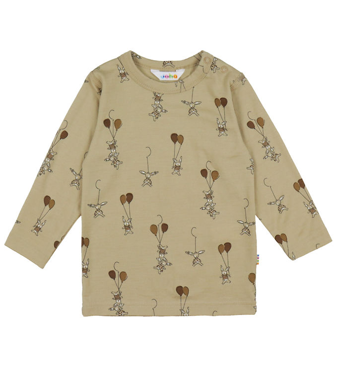 Joha Bluse - Uld - Beige m. Kaniner