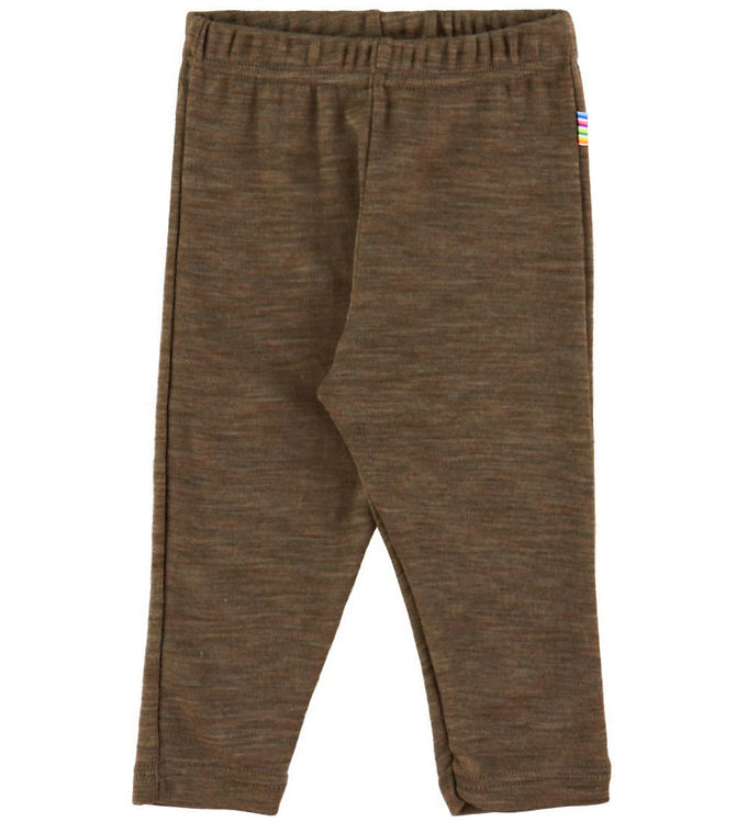 Joha Leggings - Uld/Silke - Brun Meleret