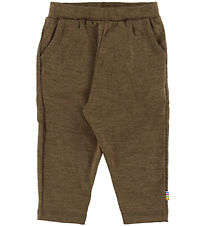 Joha Bukser - Uld/Silke - Brun Meleret Joha Bukser - Uld/Silke - Brun Meleret