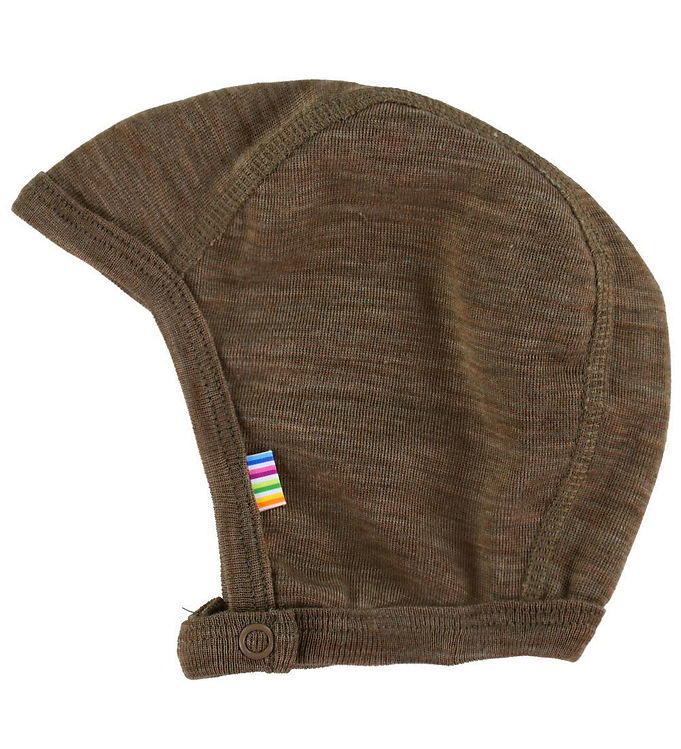 Joha Babyhjelm - Uld/Silke - Brun Meleret billede