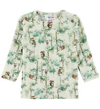 Joha Bluse - Uld - Off White m. Træer Joha Bluse - Uld - Off White m. Træer