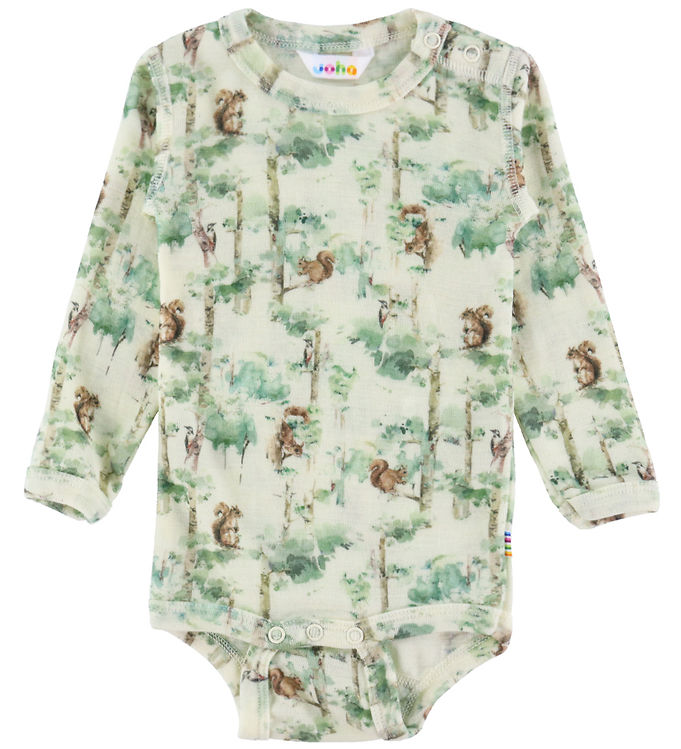 Joha Body l/æ - Uld - Off White m. Træer