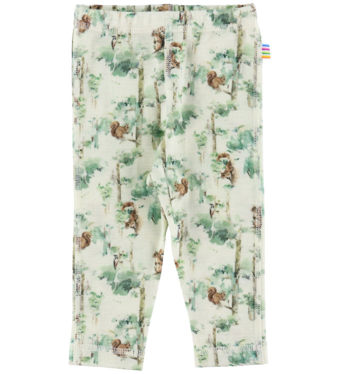 Joha Leggings - Uld - Off White m. Træer