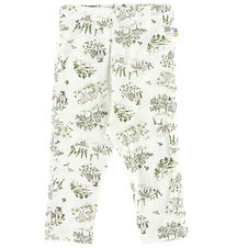 Joha Leggings - Uld/Silke - Off White m. Træer Joha Leggings - Uld/Silke - Off White m. Træer