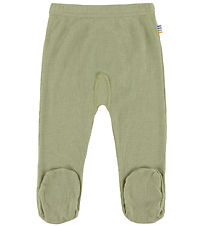Joha Leggings m. Fødder - Rib - Uld/Silke - Grøn Joha Leggings m. Fødder - Rib - Uld/Silke - Grøn