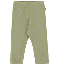 Joha Leggings - Rib - Uld/Silke - Grøn Joha Leggings - Rib - Uld/Silke - Grøn