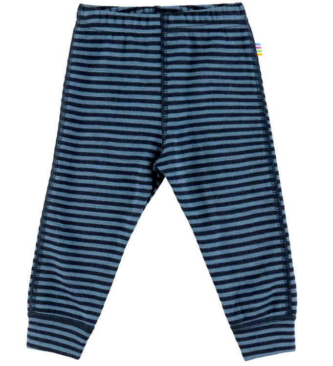 Joha Leggings - Uld - Blå m. Striber
