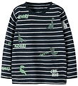 Name It Bluse - NmmPtenne - Dark Sapphire m. Dinoer