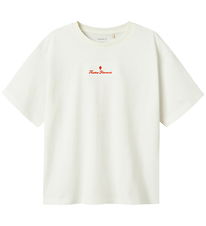 Name It T-shirt - NkfNeata - Cloud Dancer/Red alert Name It T-shirt - NkfNeata - Cloud Dancer/Red alert