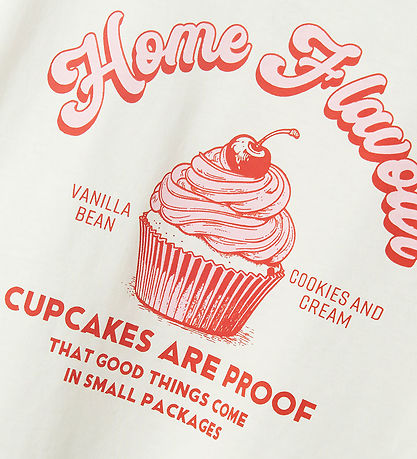 Name It T-shirt - NkfNeata - Cloud Dancer/Red alert Name It T-shirt - NkfNeata - Cloud Dancer/Red alert