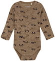 CeLaVi Body l/æ - Uld - Cacoa Creme m. Traktorer CeLaVi Body l/æ - Uld - Cacoa Creme m. Traktorer