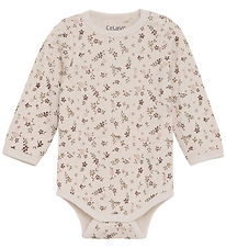 CeLaVi Body l/æ - Uld - Marron m. Blomster CeLaVi Body l/æ - Uld - Marron m. Blomster