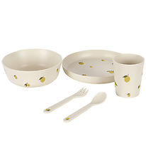 Konges Sløjd Spisesæt - 5 dele - Lemon Konges Sløjd Spisesæt - 5 dele - Lemon