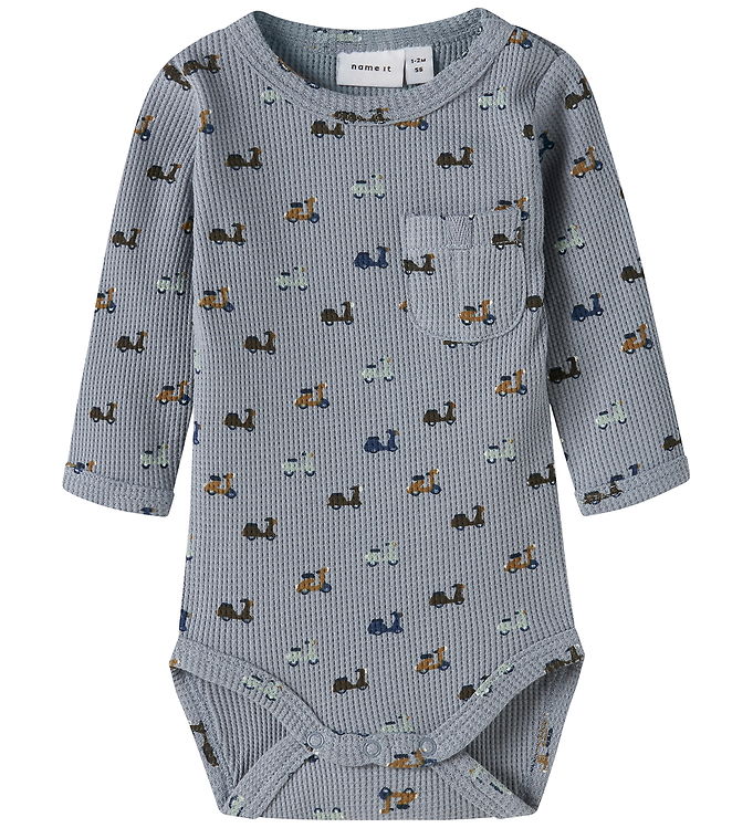 Name It Baby Body Tradewinds Med Print Og Brystlomme - Str. 3m 62cm