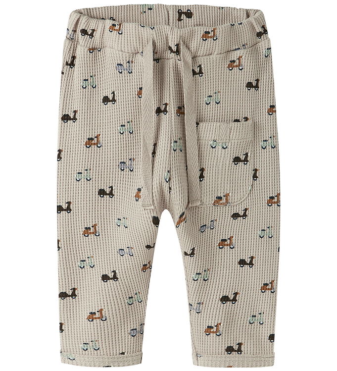 Name It Bukser Island Fossil Med Scooterprint - Str. 0m 50cm
