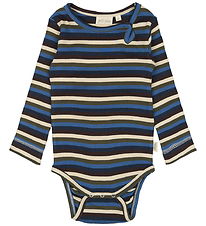 Petit Piao Body l/æ - Rib - Modal - True Navy/Multistripe Petit Piao Body l/æ - Rib - Modal - True Navy/Multistripe