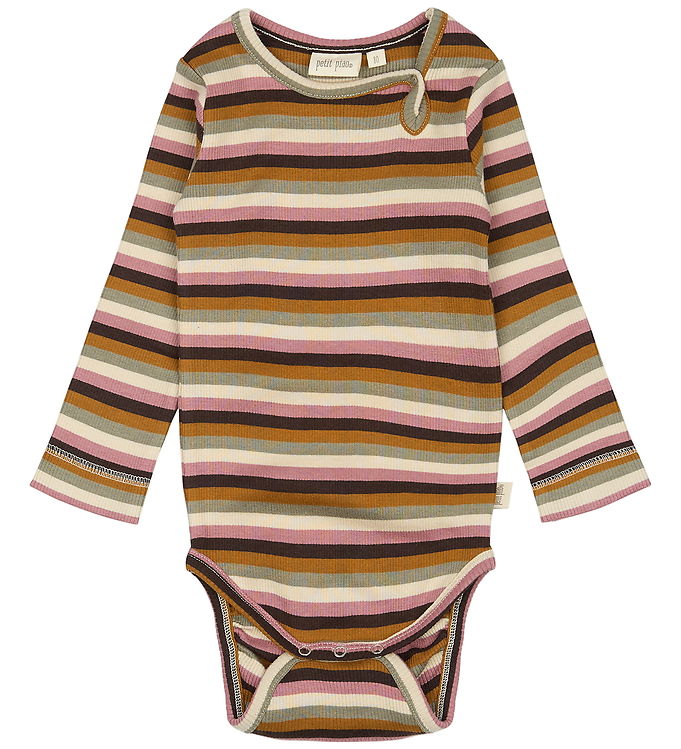 Petit Piao Body l/æ - Rib - Modal - Nostalgic Rose/Multistripe