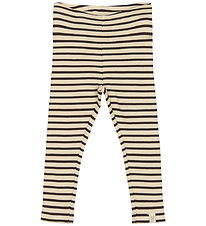 Petit Piao Leggings - Rib - Modal - Coffee Bean/Off White Petit Piao Leggings - Rib - Modal - Coffee Bean/Off White