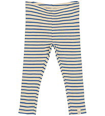 Petit Piao Leggings - Rib - Modal - True Navy/Off White Petit Piao Leggings - Rib - Modal - True Navy/Off White