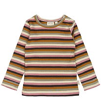 Petit Piao Bluse - Rib - Modal - Nostalgic Rose/Multi Striped Petit Piao Bluse - Rib - Modal - Nostalgic Rose/Multi Striped