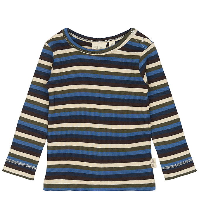 Petit Piao Bluse - Rib - Modal - True Navy/Multi Stripe