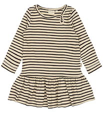 Petit Piao Kjole - Rib - Modal - Coffee Bean/Off White Petit Piao Kjole - Rib - Modal - Coffee Bean/Off White