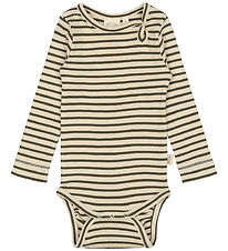 Petit Piao Body l/æ - Rib - Modal - Green Leaf/Off White Petit Piao Body l/æ - Rib - Modal - Green Leaf/Off White