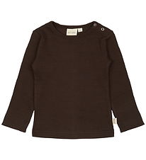 Petit Piao Bluse - Rib - Modal - Coffee Bean Petit Piao Bluse - Rib - Modal - Coffee Bean