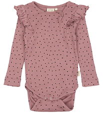 Petit Piao Body l/æ - Rib - Modal - Nostalgic Rose/Coffee  Petit Piao Body l/æ - Rib - Modal - Nostalgic Rose/Coffee