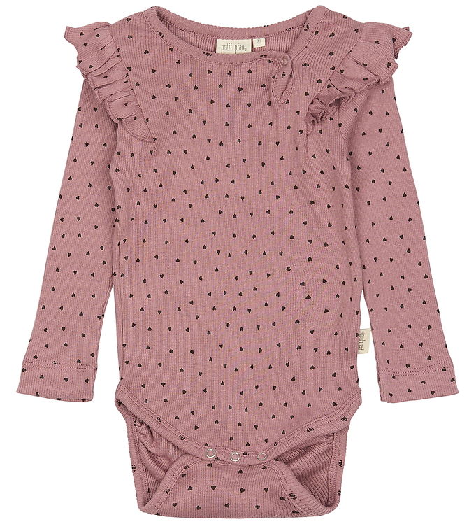 Petit Piao Body l/æ - Rib - Modal - Nostalgic Rose/Coffee
