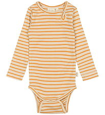 Petit Piao Body l/æ - Rib - Modal - Sunflower/Off White Petit Piao Body l/æ - Rib - Modal - Sunflower/Off White
