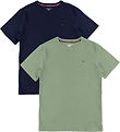 Tommy Hilfiger T-shirt - 2-pak - Utility Sage/Desert Skyblue Tommy Hilfiger T-shirt - 2-pak - Utility Sage/Desert Skyblue