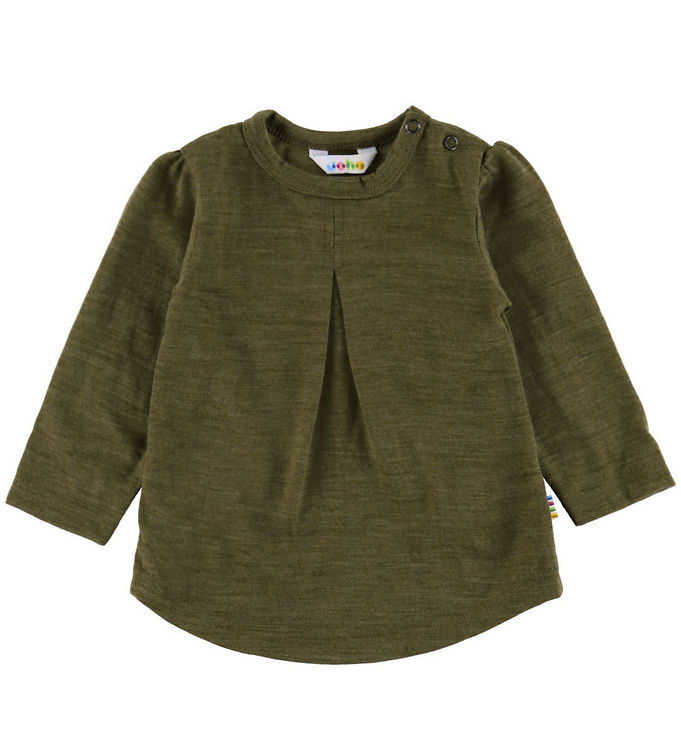 Joha Bluse - Uld - Mos Grøn