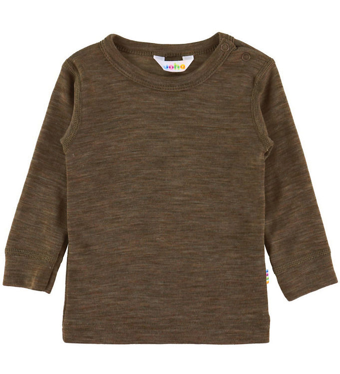 Joha Bluse - Uld/Silke - Brun Meleret