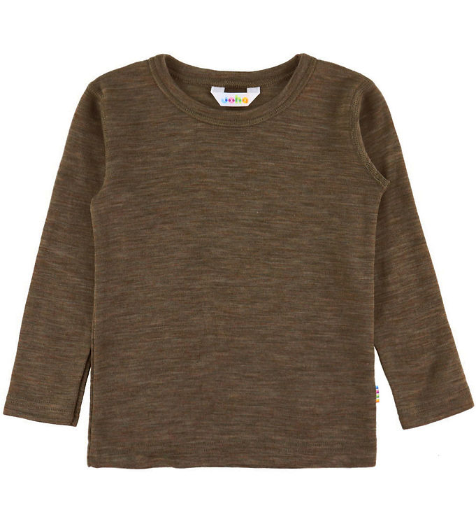 Joha Bluse - Uld/Silke - Brun Meleret