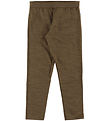 Joha Leggings - Uld/Silke - Brun Meleret Joha Leggings - Uld/Silke - Brun Meleret