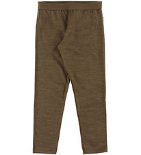 Joha Leggings - Uld/Silke - Brun Meleret Joha Leggings - Uld/Silke - Brun Meleret