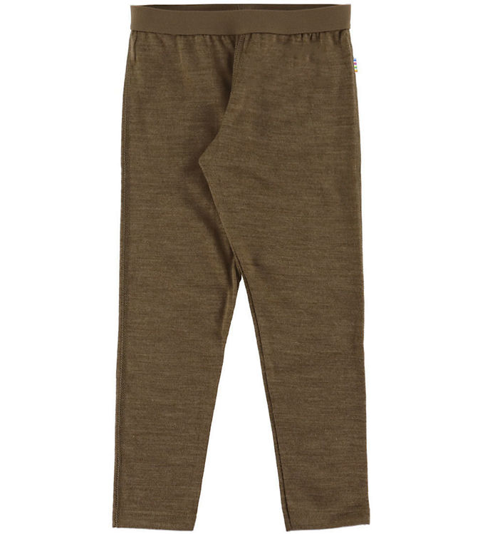 Joha Leggings - Uld/Silke - Brun Meleret