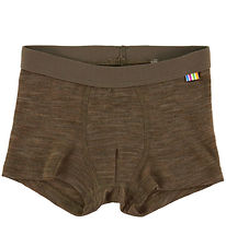 Joha Boxershorts - Uld/Silke - Brun Meleret Joha Boxershorts - Uld/Silke - Brun Meleret