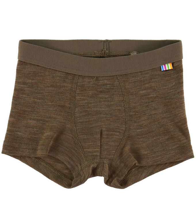 Joha Boxershorts - Uld/Silke - Brun Meleret
