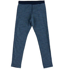 Joha Leggings - Uld - Blå m. Striber Joha Leggings - Uld - Blå m. Striber