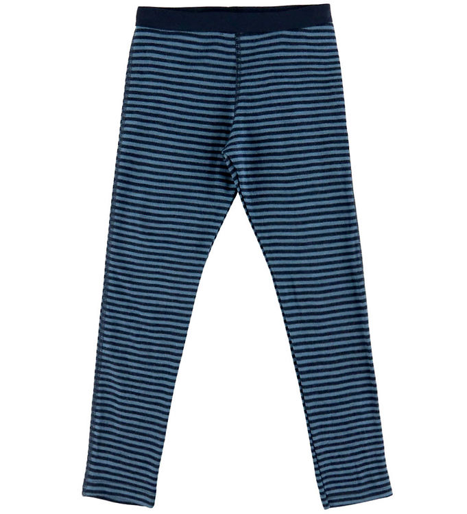 Joha Leggings - Uld - Blå m. Striber