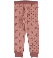 Joha Leggings - Uld/Bomuld - Rose m. Snefnug Joha Leggings - Uld/Bomuld - Rose m. Snefnug