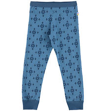 Joha Leggings - Uld/Bomuld - Blå m. Snefnug Joha Leggings - Uld/Bomuld - Blå m. Snefnug