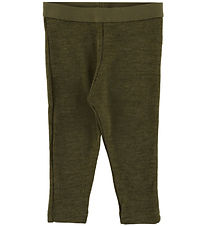 Joha Leggings - Rib - Uld - Mos Grøn Joha Leggings - Rib - Uld - Mos Grøn