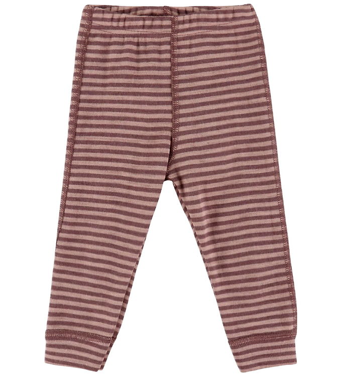 Joha Leggings - Uld - Rose m. Striber