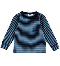 Joha Bluse - Uld - Blå m. Striber Joha Bluse - Uld - Blå m. Striber